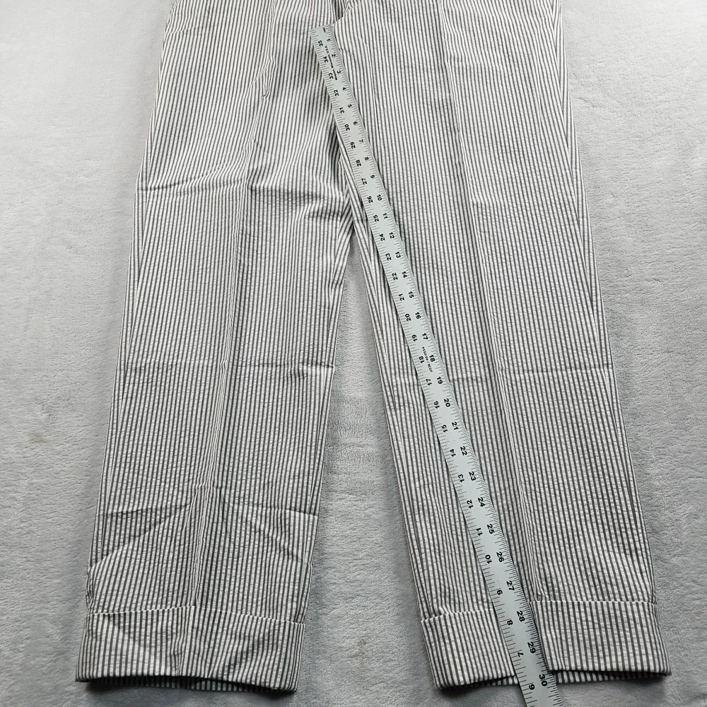 Brooks Brothers Seersucker Trousers Pants Mens 34x30 Cuffed Gray White Hickory